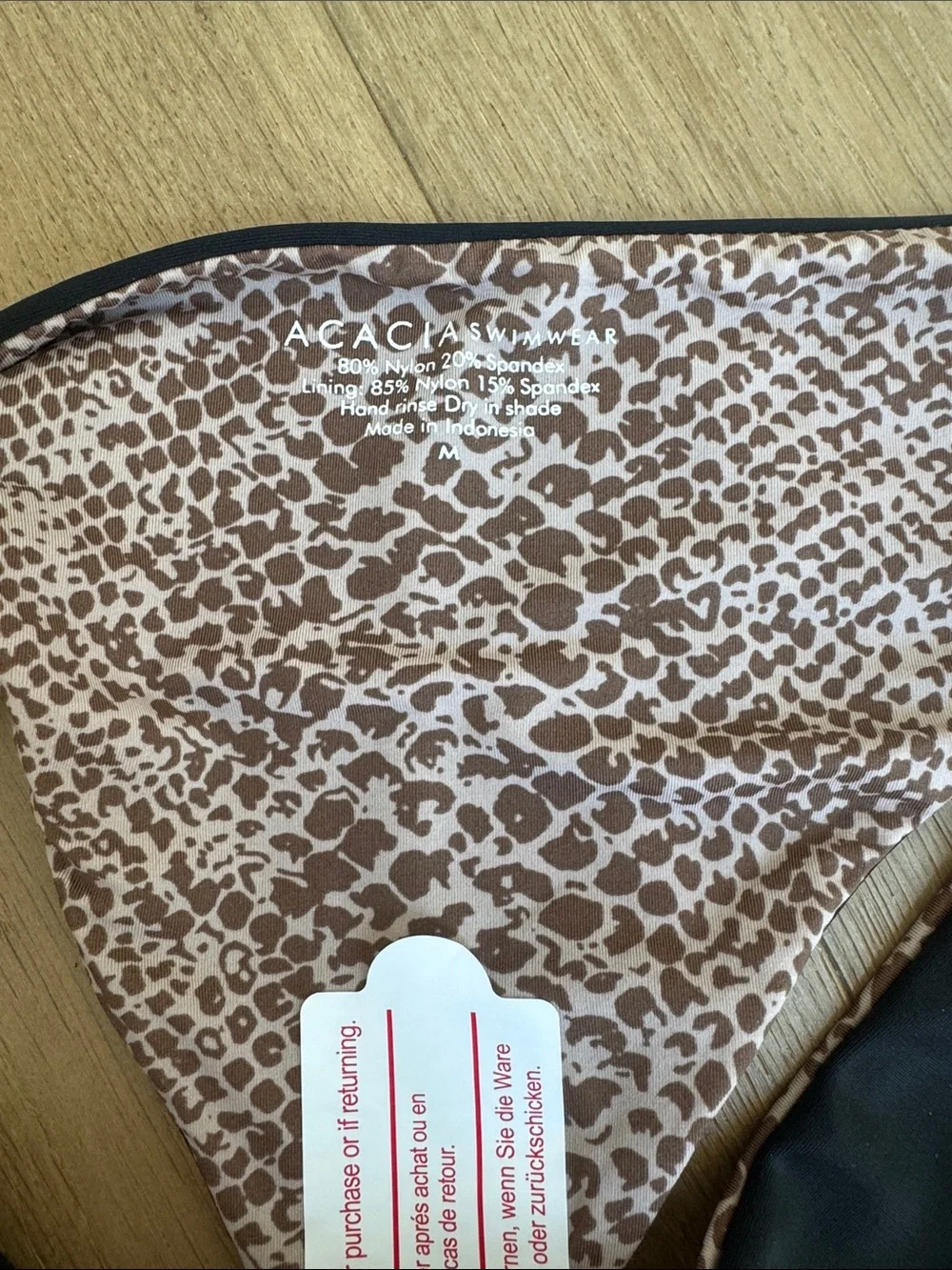 Acacia Waikoloa Bikini Bottom Black Beauty size medium